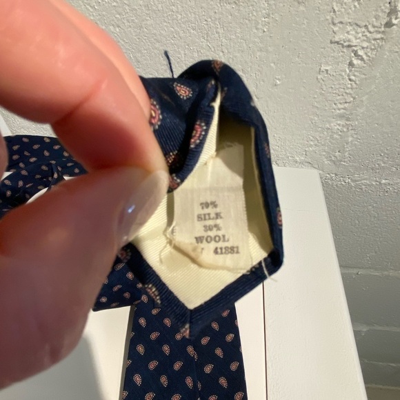 Polo By Ralph Lauren Neck Tie Blue with Small Paisley Print Classic - Picture 4 of 4